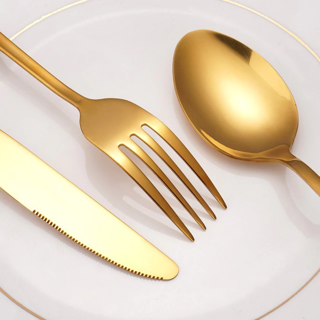 Faqueiro Essencial Dourado 18 Peças